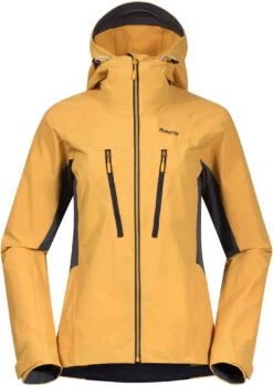 Bergans Cecilie Mountaineering Softshell Jas Dames, Geel/grijs