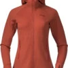 Bergans Ulstein Wollen Jas Met Capuchon Dames, Oranje -Winter Mode Winkel bergans ulstein hooded wool jacket women brick 1