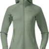 Bergans Ulstein Wollen Kapmantel Dames, Groen -Winter Mode Winkel bergans ulstein wool hood jacket women jade green 1