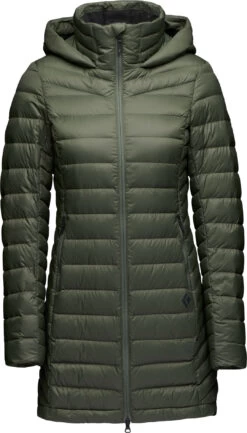 Black Diamond Access Full Length Dons Parka Dames, Olijf