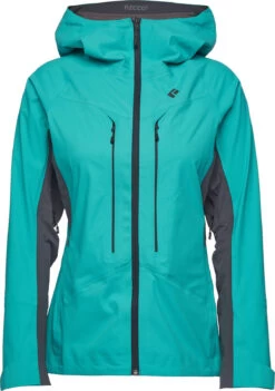 Black Diamond Dawn Patrol Hybrid Shell Jas Dames, Turquoise/grijs
