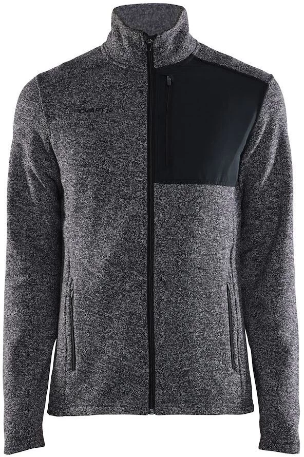 Craft ADV Explr Heavy Fleece Jas Heren, Grijs/zwart 3 Craft ADV Explr Heavy Fleece Jas Heren, Grijs/zwart