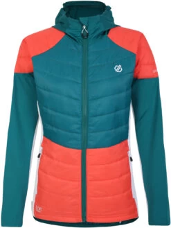 Dare 2b Culmination Wool Hybrid Jacket Women, Petrol/oranje