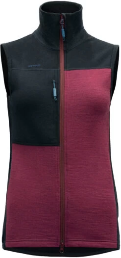 Devold Nibba Pro Vest Dames, Zwart/rood