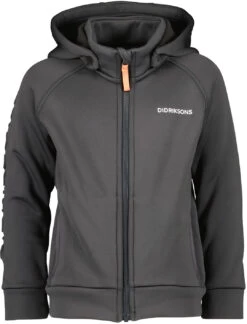 DIDRIKSONS Corin 7 FZ Jacket Kids, Zwart