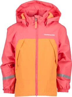 DIDRIKSONS Enso 3 Jacket Kids, Roze/oranje