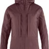 Fjällräven Fjällräven Keb Wool Padded Jas Dames, Rood -Winter Mode Winkel fjaellraeven keb wool padded jacket women port 1