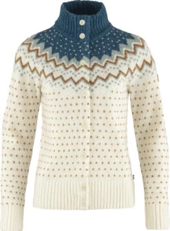 Fjällräven Fjällräven Övik Gebreid Vest Dames, Wit/petrol