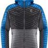 Haglöfs L.I.M Mimic Hooded Jacket Heren, Grijs/blauw -Winter Mode Winkel hagloefs lim mimic hooded jacket men concrete magnetite 1