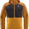 Haglöfs L.I.M Mimic Hooded Jacket Heren, Geel/grijs -Winter Mode Winkel hagloefs lim mimic hooded jacket men sunny yellow magnetite 1