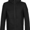 Icebreaker Felted Merino Hooded Jacket Heren, Zwart -Winter Mode Winkel icebreaker felted merino hooded jacket men black 1