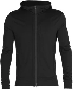 Icebreaker Quantum III LS Zip Hood Jas Heren, Zwart