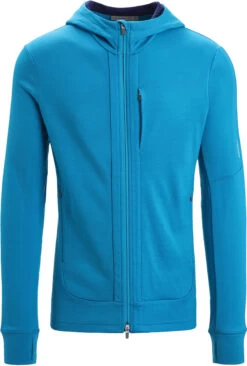 Icebreaker Quantum III LS Zip Hood Jas Heren, Blauw
