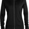 Icebreaker Quantum III LS Zip Hoodie Dames, Zwart -Winter Mode Winkel icebreaker quantum iii ls zip hoodie women black 1