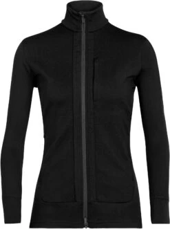 Icebreaker Quantum III LS Zip Jacket Dames, Zwart