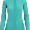 Icebreaker ZoneKnit LS Zip Hoodie Women, Turquoise -Winter Mode Winkel icebreaker zoneknit ls zip hoodie women fresh purple gaze 1