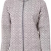 Ivanhoe Of Sweden Freya Jas Met Rits Dames, Grijs/wit -Winter Mode Winkel ivanhoe of sweden freya full zip jacket women grey marl 1