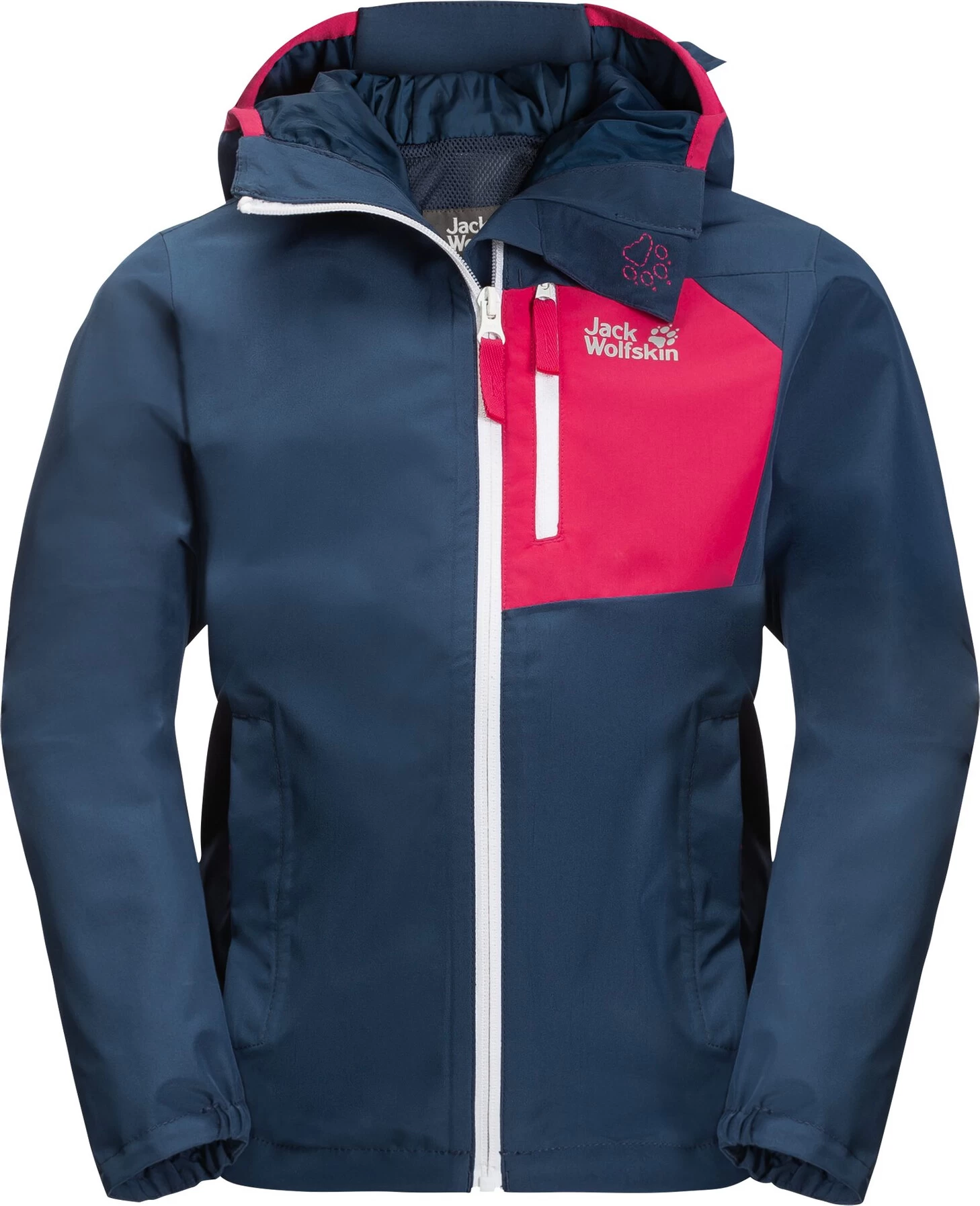 Jack Wolfskin Active Hike Jas Kinderen, Blauw 3 Jack Wolfskin Active Hike Jas Kinderen, Blauw