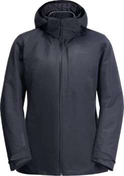 Jack Wolfskin Bergland 3in1 Jas Dames, Grijs