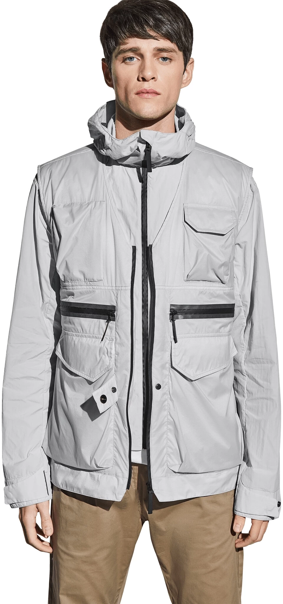 Jack Wolfskin Clifton Jas Heren, Grijs 3 Jack Wolfskin Clifton Jas Heren, Grijs