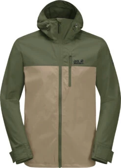 Jack Wolfskin Desert Windjack Heren, Groen/beige