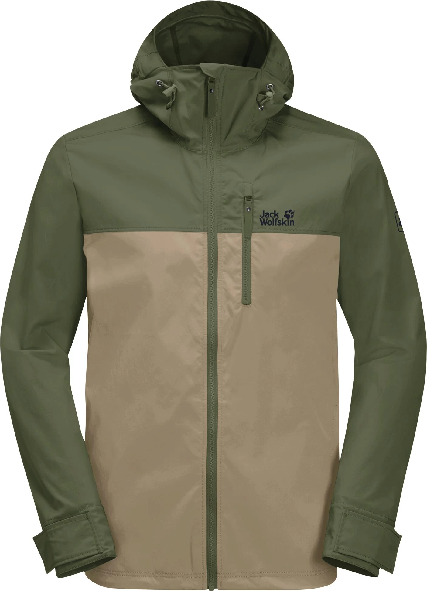 Jack Wolfskin Desert Windjack Heren, Groen/beige 3 Jack Wolfskin Desert Windjack Heren, Groen/beige