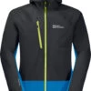 Jack Wolfskin Eagle Peak 2L Jas Heren, Zwart/blauw