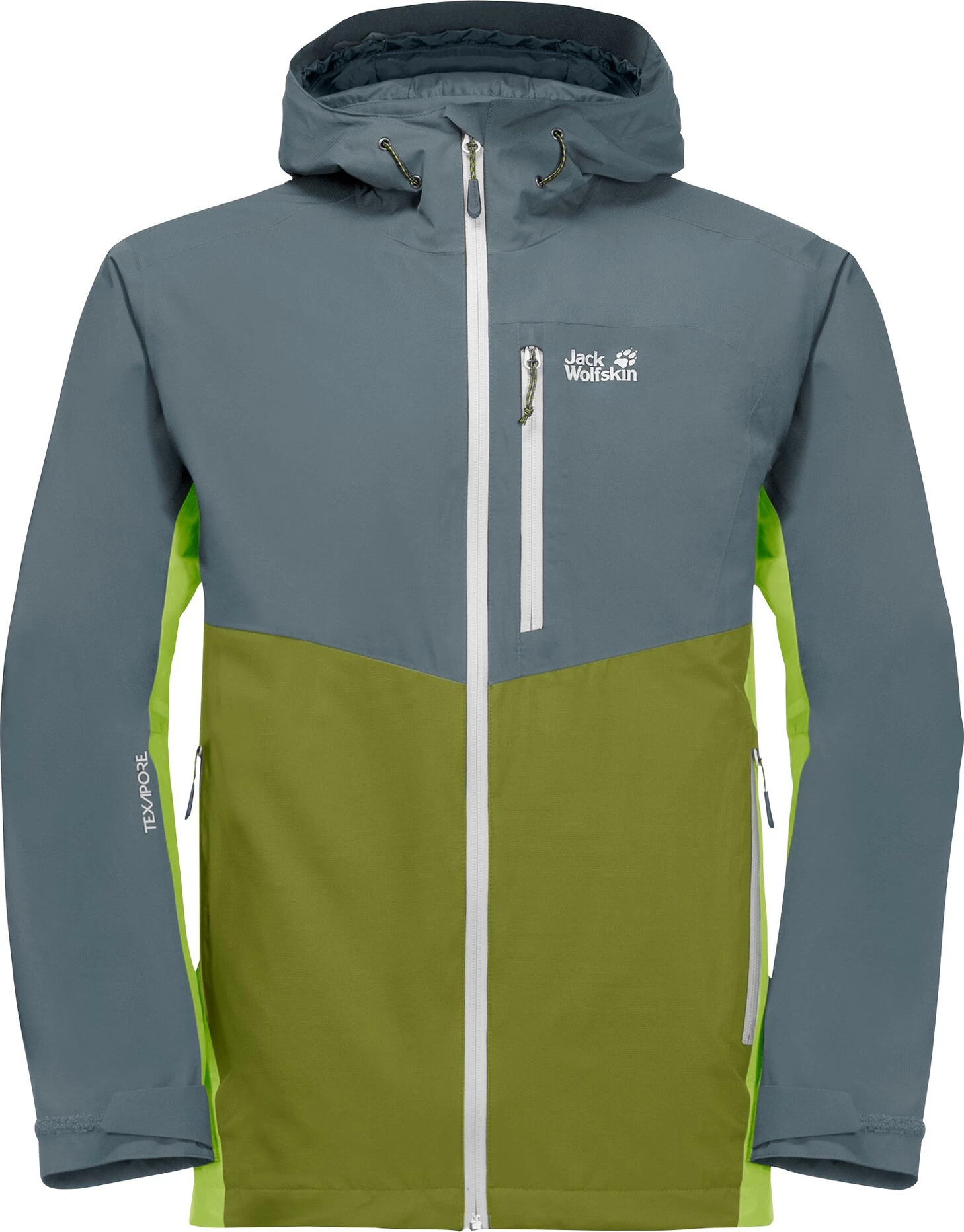Jack Wolfskin Eagle Peak Jas Heren, Grijs/groen 3 Jack Wolfskin Eagle Peak Jas Heren, Grijs/groen