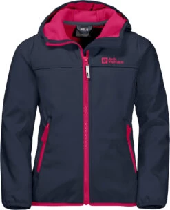 Jack Wolfskin Fourwinds Jas Kinderen, Blauw/roze