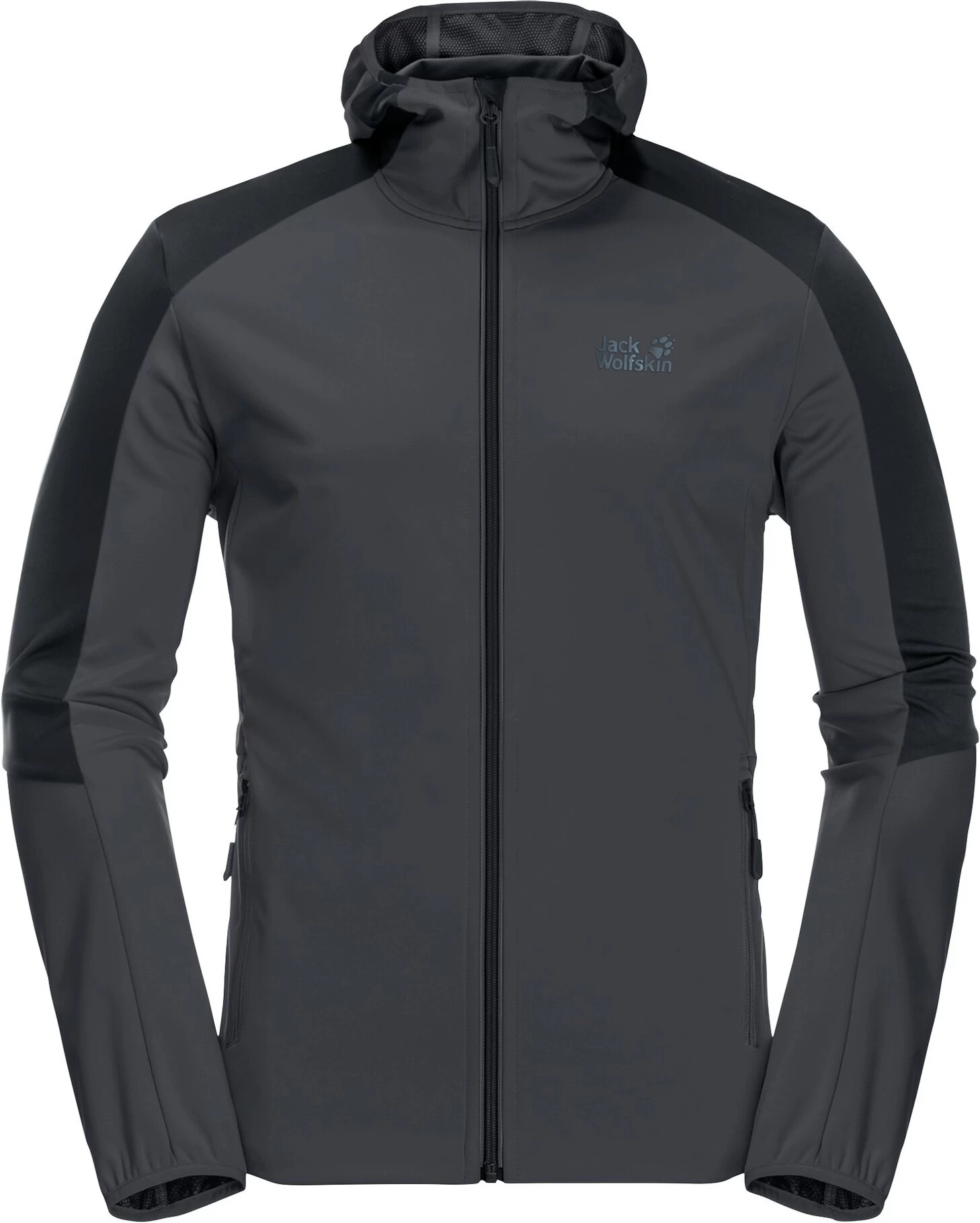 Jack Wolfskin Go Hike Softshell Jas Heren, Grijs 3 Jack Wolfskin Go Hike Softshell Jas Heren, Grijs