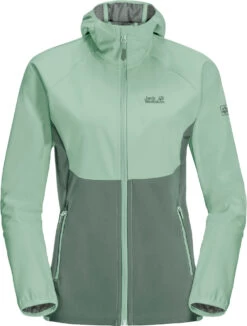 Jack Wolfskin Go Hike Softshell Jas Dames, Groen