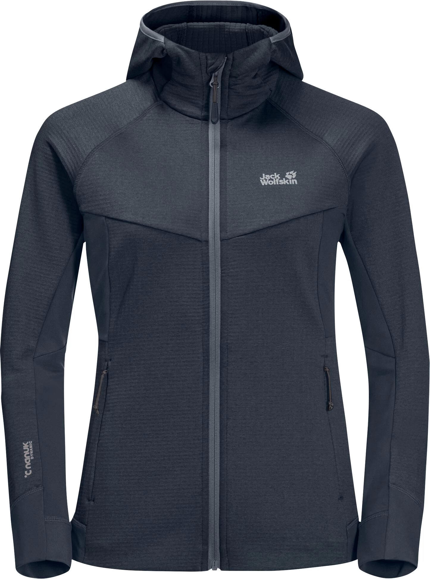 Jack Wolfskin Hydro Grid Fleece Jas Dames, Grijs 3 Jack Wolfskin Hydro Grid Fleece Jas Dames, Grijs