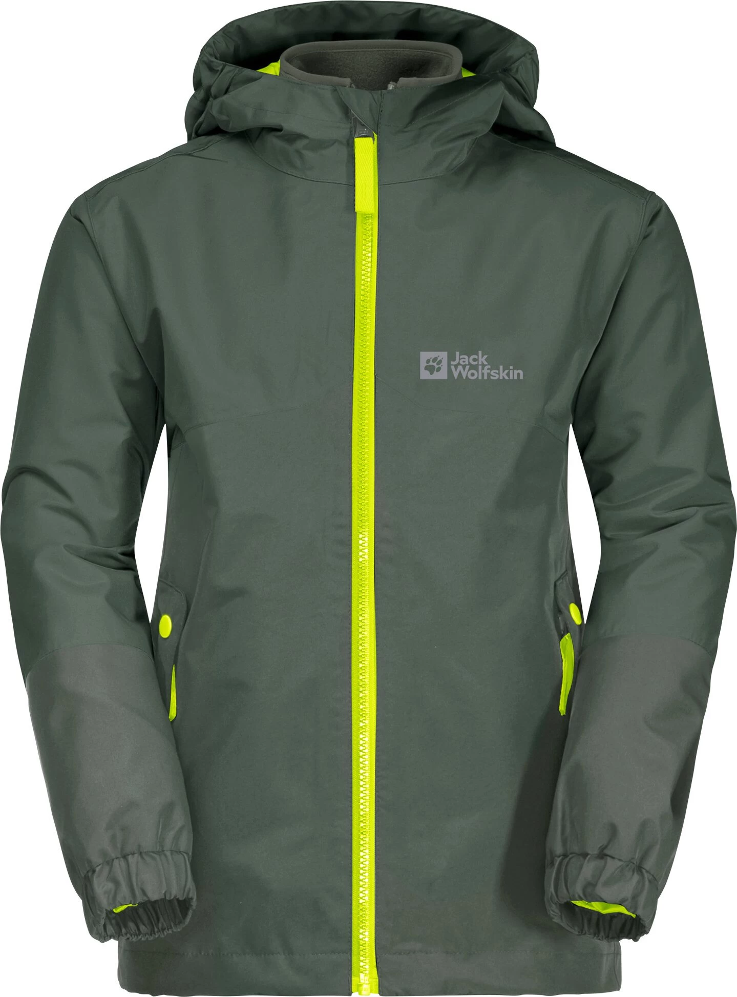 Jack Wolfskin Iceland 3in1 Jas Jongens, Groen 3 Jack Wolfskin Iceland 3in1 Jas Jongens, Groen