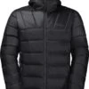 Jack Wolfskin Nebelhorn Dons Hoody Heren, Zwart
