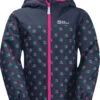 Jack Wolfskin Rainbow Paw Jas Kinderen, Blauw -Winter Mode Winkel jack wolfskin rainbow paw jacket kids night blue pink all over 1