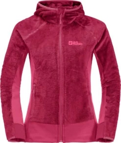 Jack Wolfskin Rotwand Hooded FZ Jacket Dames, Roze