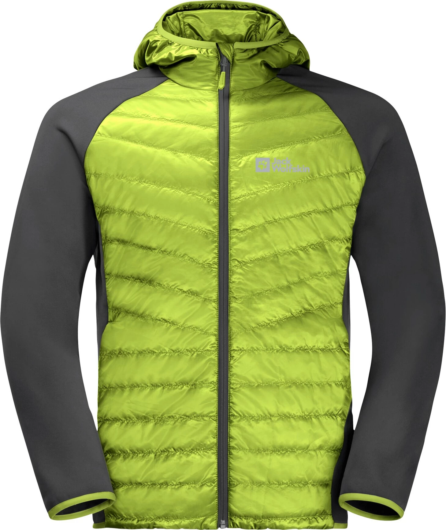 Jack Wolfskin Routeburn Pro Hybride Jas Heren, Groen/grijs 3 Jack Wolfskin Routeburn Pro Hybride Jas Heren, Groen/grijs
