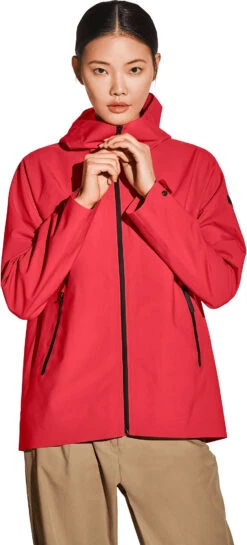 Jack Wolfskin Stormshell Jas Dames, Rood