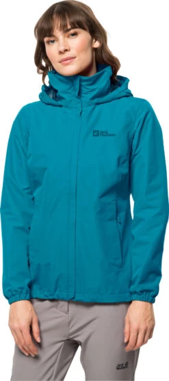 Jack Wolfskin Stormy Point 2L Jas Dames, Blauw