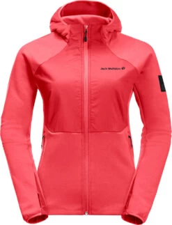 Jack Wolfskin Tasman Cloud Fleece Jas Dames, Rood