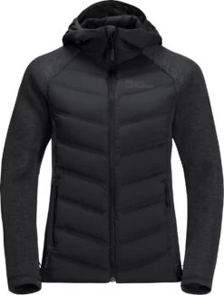Jack Wolfskin Tasman Down Hybride Dames, Zwart