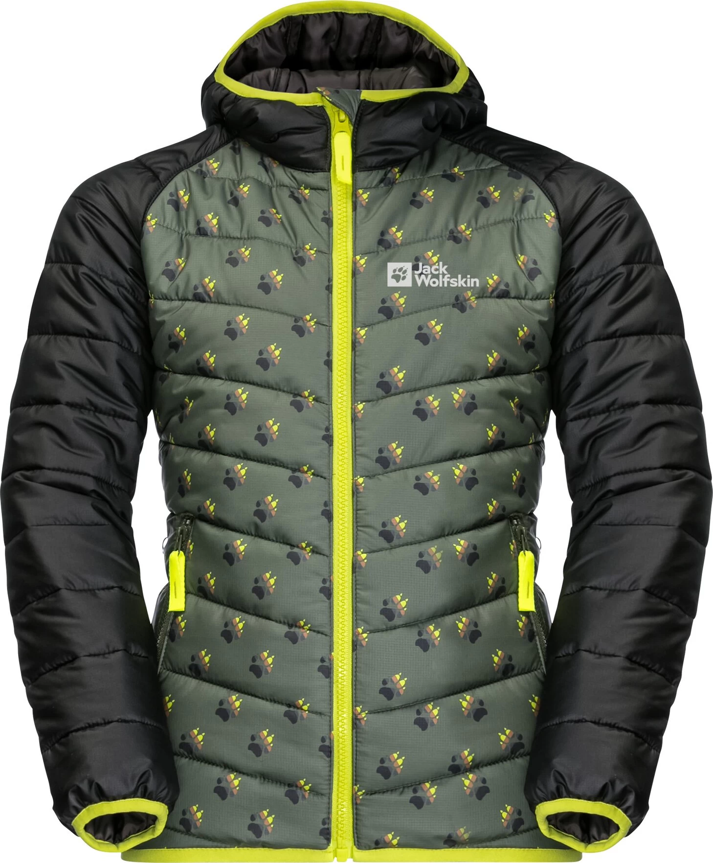 Jack Wolfskin Zenon Print Jas Kinderen, Groen 3 Jack Wolfskin Zenon Print Jas Kinderen, Groen