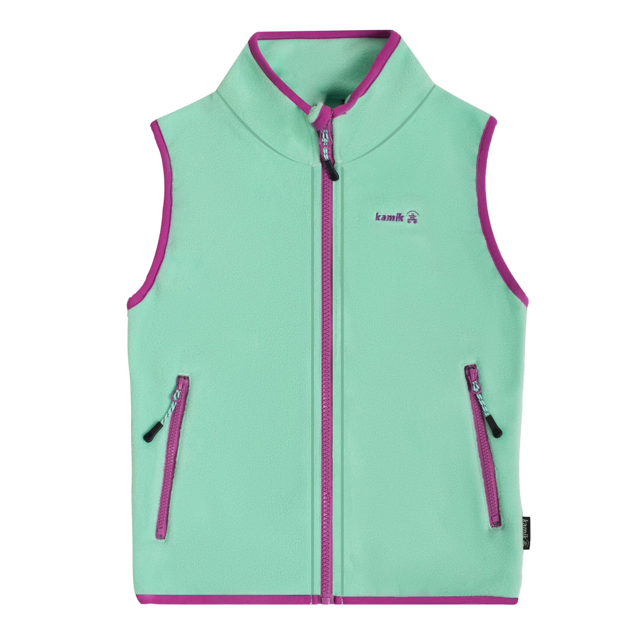 Kamik Dawn Polarfleece Vest Meisjes, Turquoise 3 Kamik Dawn Polarfleece Vest Meisjes, Turquoise