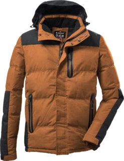 Killtec KOW 152 Gewatteerde Jas Heren, Oranje/zwart