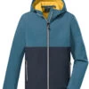 Killtec KOW 203 Softshell Jas Jongens, Blauw 1 Killtec KOW 203 Softshell Jas Jongens, Blauw -Winter Mode Winkel killtec kow 203 softshell jacket boys blue grey 1