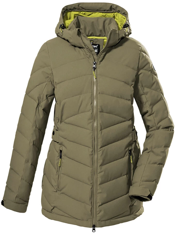 Killtec KOW 61 Gewatteerde Jas Dames, Olijf 3 Killtec KOW 61 Gewatteerde Jas Dames, Olijf