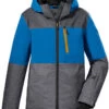 Killtec KSW 181 Ski Jas Jongens, Grijs/blauw 1 Killtec KSW 181 Ski Jas Jongens, Grijs/blauw -Winter Mode Winkel killtec ksw 181 ski jacket boys anthracite 1