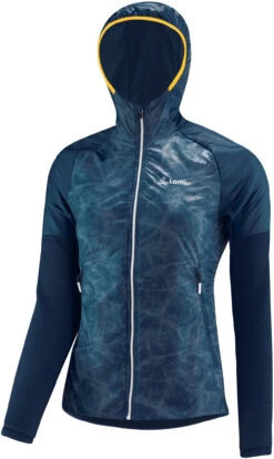 Löffler Arctic PL Active Hybride Jas Met Capuchon Dames, Petrol