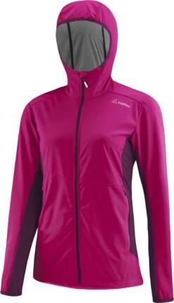 L&ouml;ffler Light Windstopper Hooded Jacket Dames, Roze
