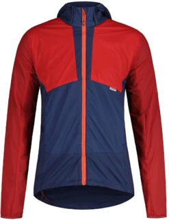Maloja ParsM. Ski Touring Hybride Jas Heren, Blauw/rood